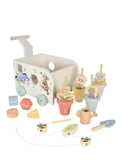 Disney Winnie the Pooh Pull Along Wooden Garden Cart, Multi