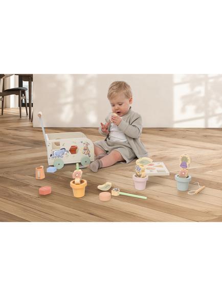 Disney Winnie the Pooh Pull Along Wooden Garden Cart - view 2, Multi
