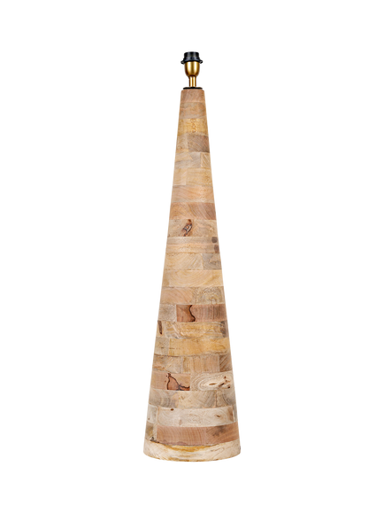 nkuku Chameli Mango Wood Floor Lamp, Light Wood