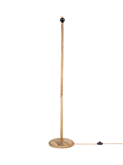 nkuku Namira Mango Wood Floor Lamp Base, Natural - view 2, Light Wood