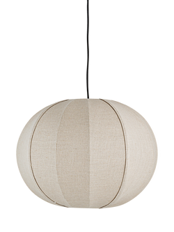 nkuku Orisa Linen Lampshade - Off White, Dia.44cm, Off White