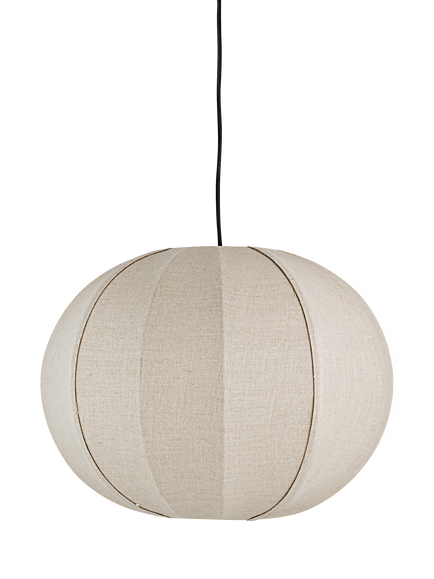 nkuku Orisa Linen Lampshade - Off White, Dia.44cm, Off White