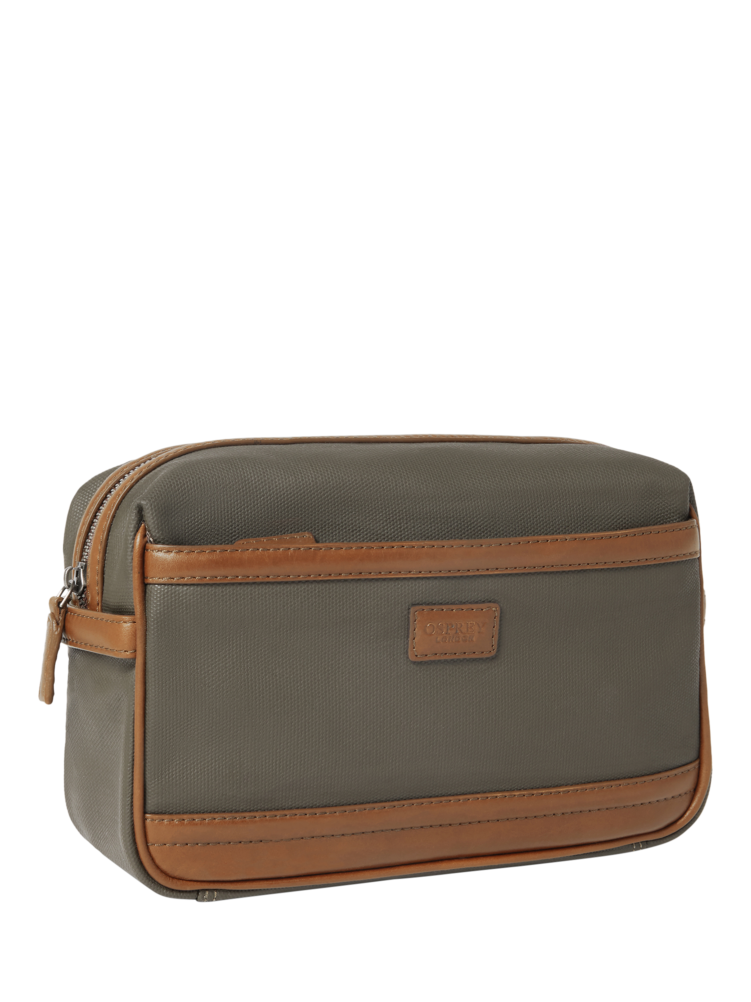Product image 2 of 5, which shows OSPREY LONDON Frontline Wash Bag, Khaki/Chestnut