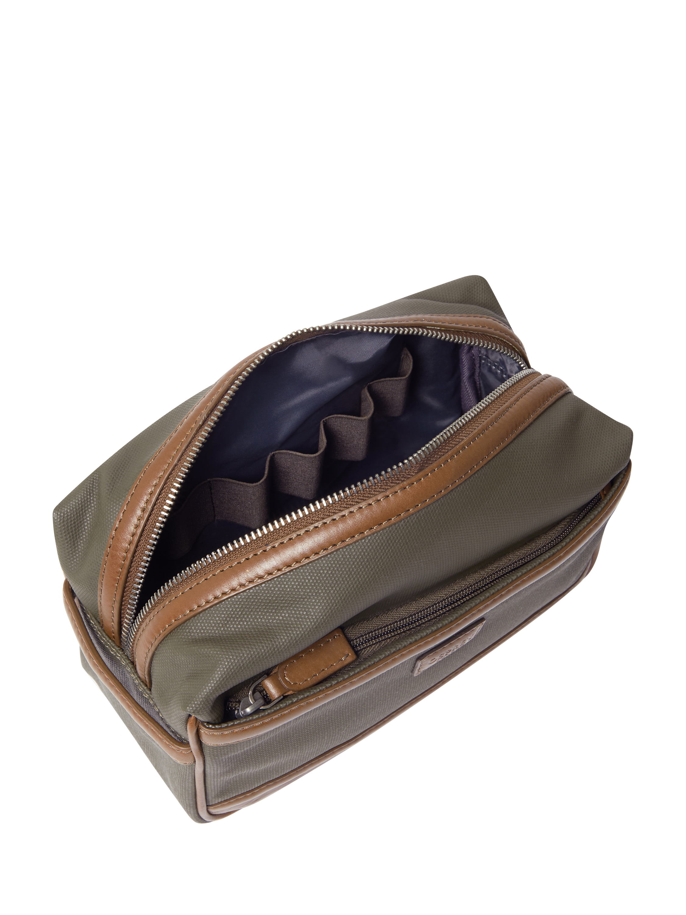 Product image 5 of 5, which shows OSPREY LONDON Frontline Wash Bag, Khaki/Chestnut