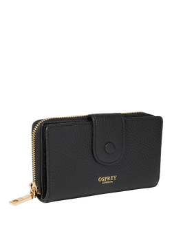 OSPREY LONDON Core Medium Leather Popper Matinee Purse - view 2, Black