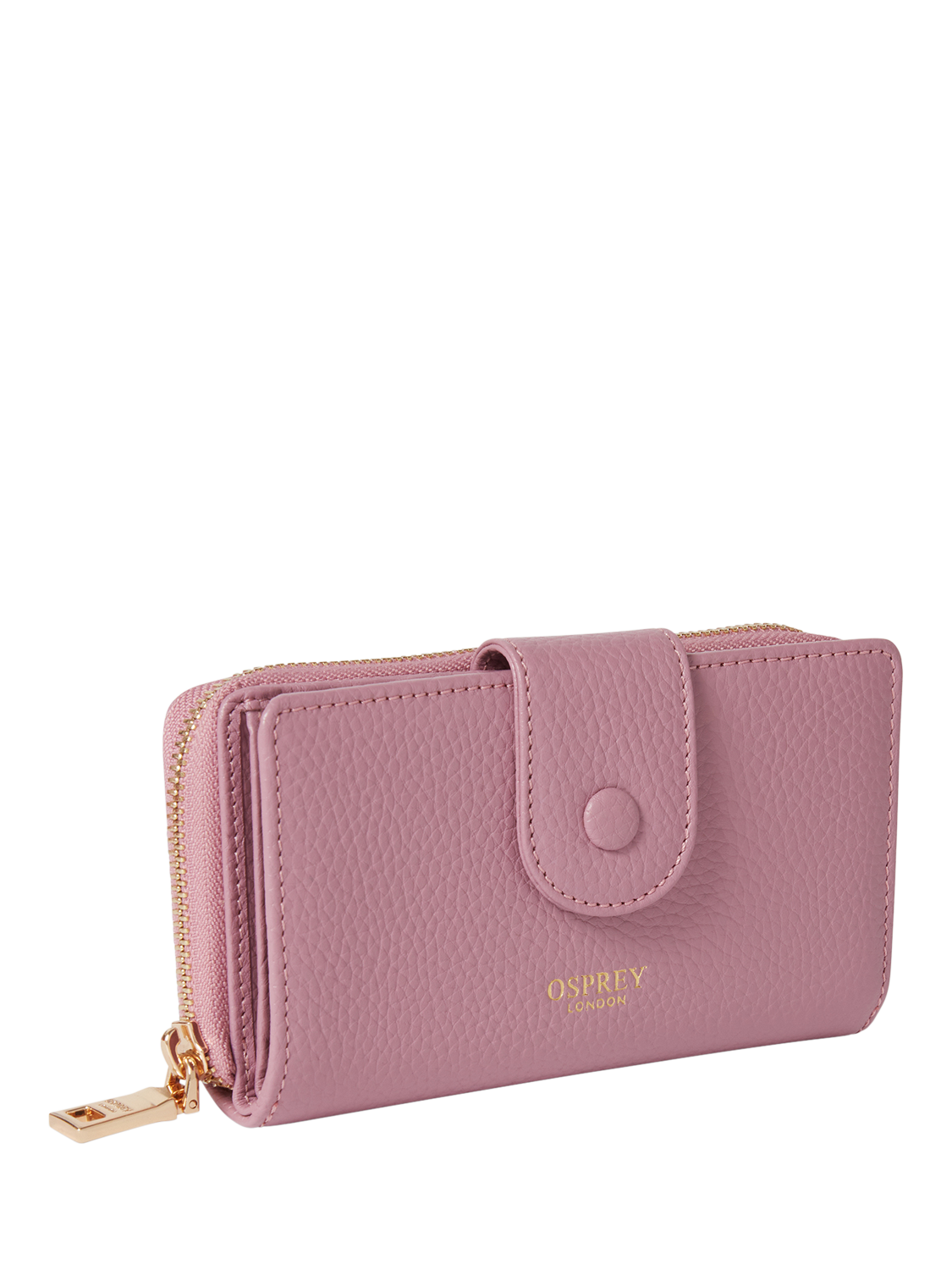 Product image 2 of 5, which shows OSPREY LONDON Core Medium Leather Matinee Purse, Heather