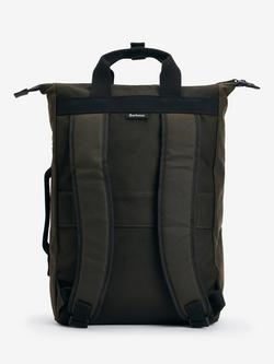 Barbour Field Waxed Cotton Backpack, Olive/Black - view 2, Olive/Black