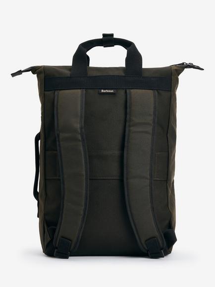 Barbour Field Waxed Cotton Backpack, Olive/Black - view 2, Olive/Black