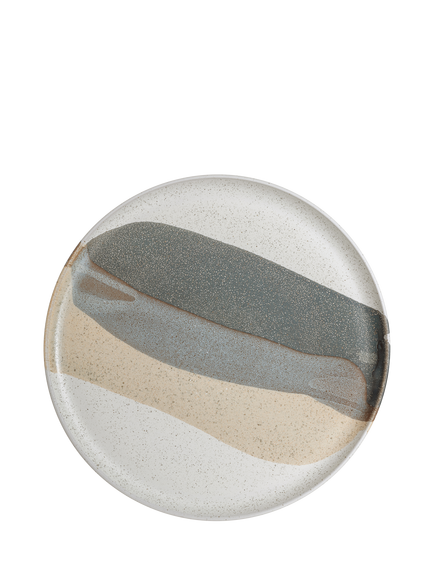 Denby Grain Accent Stoneware Round Serving Platter, 31cm, Multi