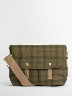 Barbour Transport Riever Crossbody Bag, Dusky Green Tartan, Dusky Green Tartan