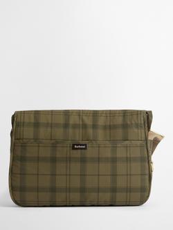 Barbour Transport Riever Crossbody Bag, Dusky Green Tartan - view 2, Dusky Green Tartan