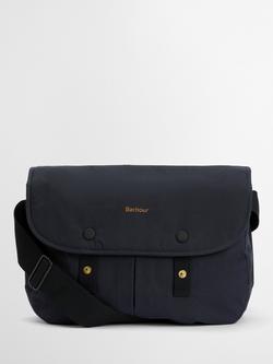 Barbour Transport Riever Crossbody Satchel Bag, Navy, Navy