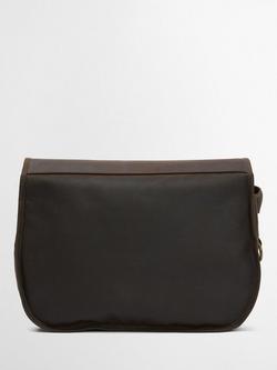 Barbour Tarras Leather Trim Waxed Cotton Crossbody Bag, Olive - view 2, Olive