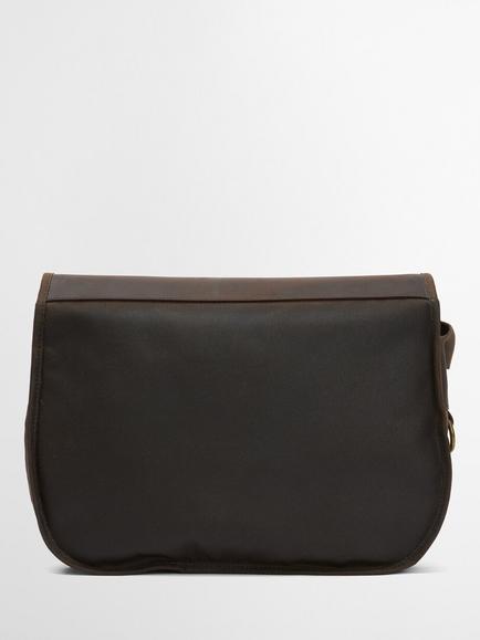 Barbour Tarras Leather Trim Waxed Cotton Crossbody Bag, Olive - view 2, Olive
