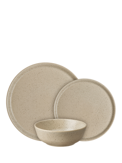 Denby Grain Stoneware Dinnerware Set, 12 Piece, Wheat - view 2, White