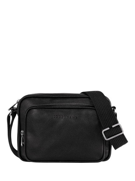 Longchamp Le Foulonné Leather Camera Bag, Black