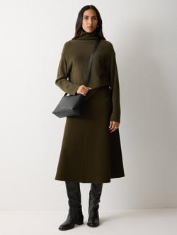 Jigsaw Bella Cross Body Leather Bag, Black - view 2, Black