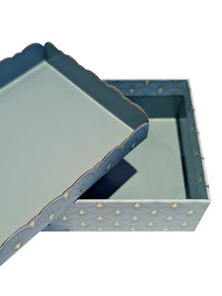 Eleanor Stuart Art Deco Scalloped Gift Box, Light - view 2, Light