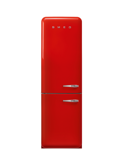 Smeg FAB32LRD6UK Freestanding 70/30 Fridge Freezer, Red, Red