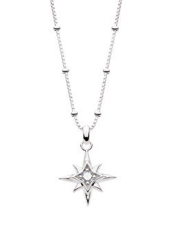 Kit Heath Céleste Aurora Birthstone Crystal Necklace, Silver/Rock Crystal