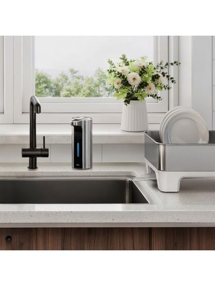 EKO Aroma Pro Touchless Automatic Liquid Soap Dispenser, 400ml, Stainless Steel - view 2, Stainless Steel