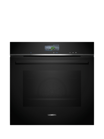Siemens OUTLET iQ700 HR776G1B1B Built In Single Electric Smart Oven with Steam Function, Like New, Black, Black