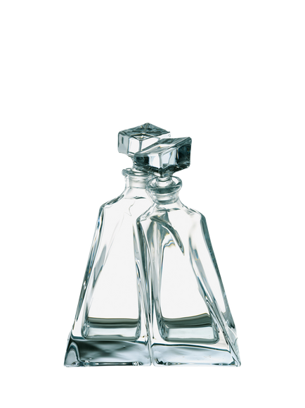 Crystalite Bohemia Lovers Glass Spirits Decanter Set, 550ml, Clear, Clear
