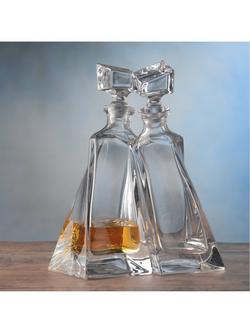 Crystalite Bohemia Lovers Glass Spirits Decanter Set, 550ml, Clear - view 2, Clear