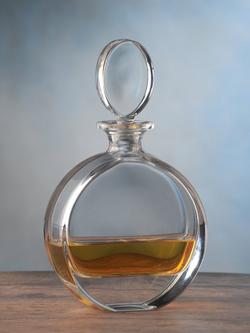 Crystalite Bohemia Plain Disc Crystal Glass Spirits Decanter, 650ml, Clear - view 2, Clear