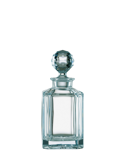 Crystalite Bohemia Plain Square Crystal Glass Spirits Decanter, 850ml, Clear, Clear