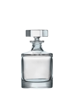 Crystalite Bohemia Small Round Crystal Glass Spirits Decanter, 850ml, Clear, Clear