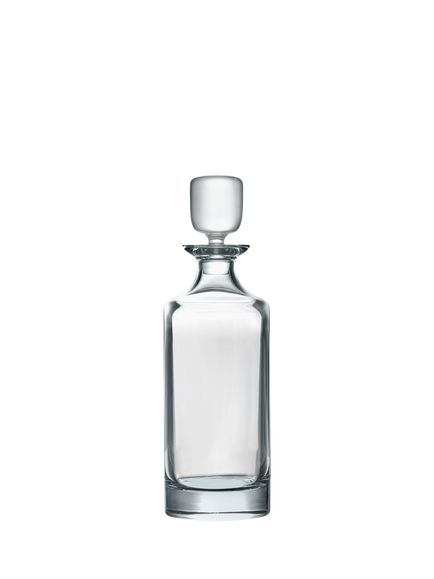 Crystalite Bohemia Tall Round Crystal Glass Spirits Decanter, 750ml, Clear, Clear