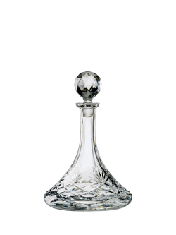 Dornberger Sovereign Dorchester Cut Glass Crystal Ship's Wine Decanter, 950ml, Clear, Clear