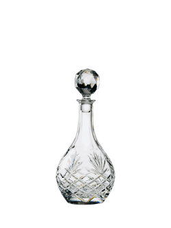 Dornberger Sovereign Dorchester Cut Glass Crystal Wine Decanter, 1.15L, Clear, Clear