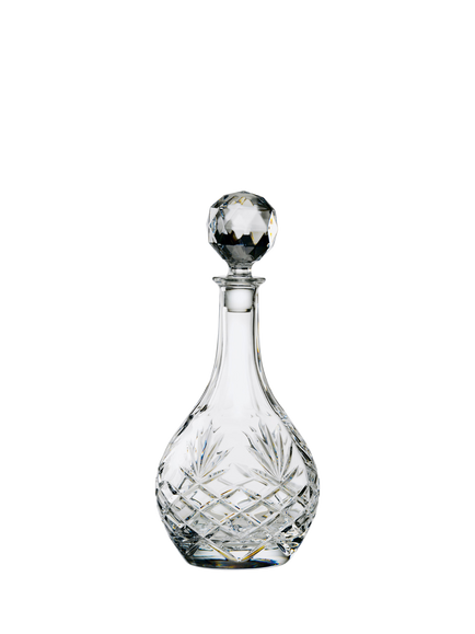 Dornberger Sovereign Dorchester Cut Glass Crystal Wine Decanter, 1.15L, Clear, Clear