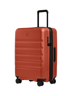 Antler Icon Stripe 66cm Expandable Double Wheel Medium Suitcase, Buckthorn Red, Buckthorn Red