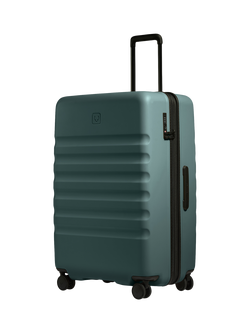 Antler Icon Stripe 78cm Double Wheel Large Suitcase, Glade Blue, Glade Blue