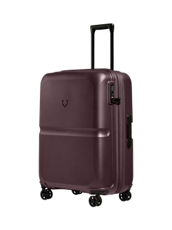 Antler Single Stripe 68cm Expandable 4-Wheel Medium Suitcase, 89L, Lagoon Red, Lagoon Red