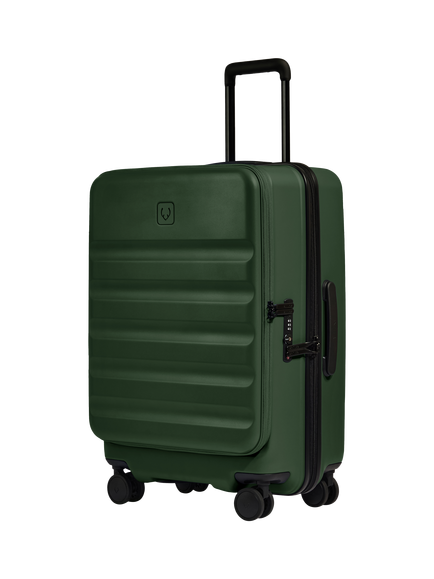 Antler Icon Stripe 4-Wheel 68cm Medium Expandable Suitcase, Green, Green