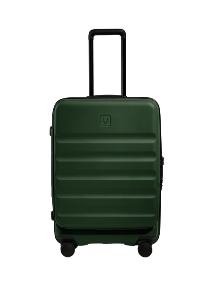 Antler Icon Stripe 4-Wheel 68cm Medium Expandable Suitcase, Green - view 2, Green
