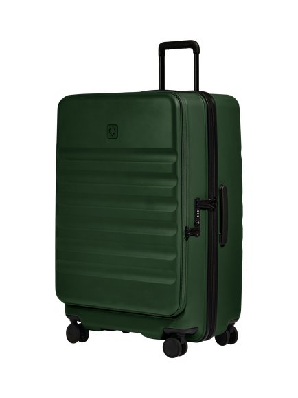 Antler Icon Stripe 4-Wheel 78cm Large Expandable Spinner Suitcase, Green, Green