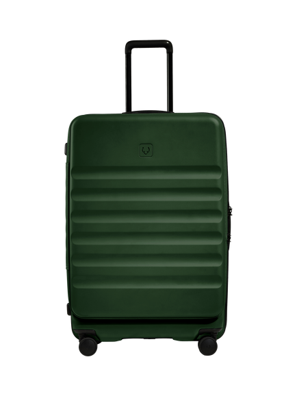 Antler Icon Stripe 4-Wheel 78cm Large Expandable Spinner Suitcase, Green - view 2, Green