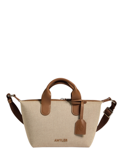 Antler Heritage Mini Canvas Crossbody Bag - view 2, Tan