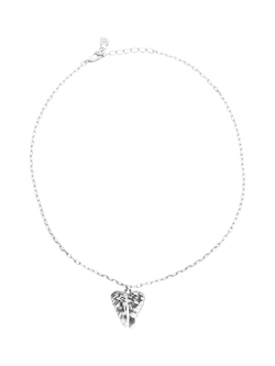 UNOde50 Ser Invencible Short Chain Wing Pendant Necklace, Silver