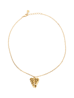 UNOde50 Ser Invencible Short Chain Wing Pendant Necklace, Gold