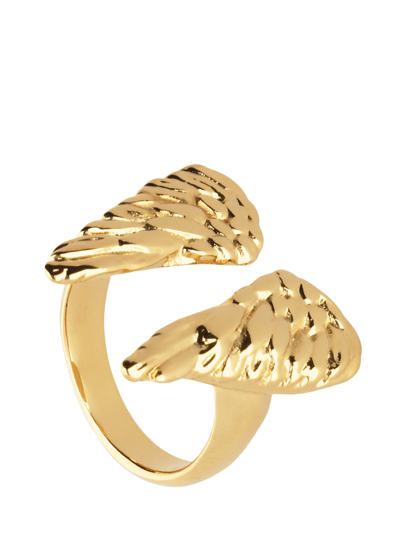 Product image 1 of 3, which shows UNOde50 Ser Invencible Open Wing Ring, Gold, M 1/2