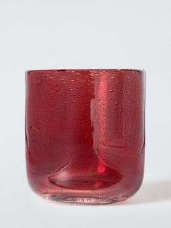 John Lewis Colour Directory Bubble Glass Tumbler, 290ml, Burnt Umber, Multi