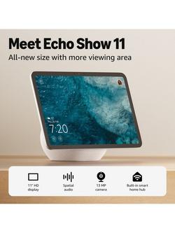 Amazon Echo Show 11 (2025) Smart Speaker with 11" Screen & Alexa Voice Recognition & Control - view 2, Glacier White