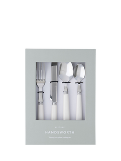 Neptune Handsworth Cutlery Set, 24 Piece/6 Place Settings, Off-White Salt, Off-white Salt