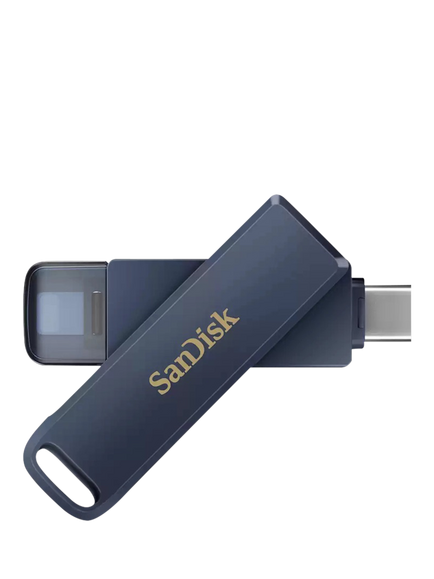 SanDisk Phone Drive for iPhone, USB-C & Lightning, 128GB, Metallic Sky, Metallic Sky